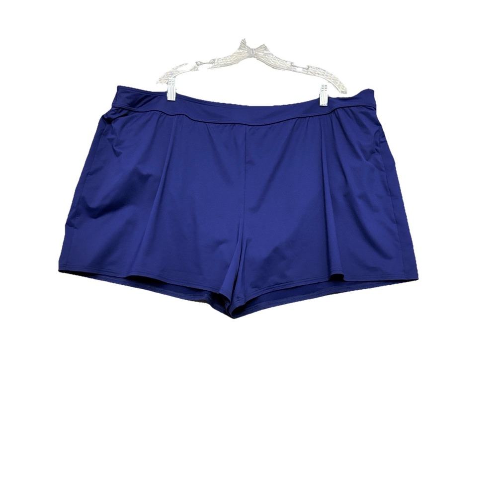 Lands End Sun Shade UPF 50 Size 26W Navy Swim Shorts with Panty Bottom Swimwear